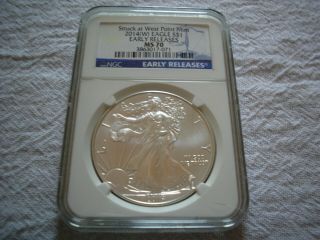 2014 W Silver Eagle Early Release Ngc Ms 70 $1 Coin Struck At West Point