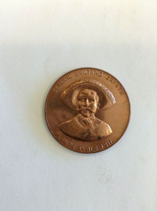 Bronze Mexican Commemorative Medal Emiliano Zapata Plan De Ayala Au Details