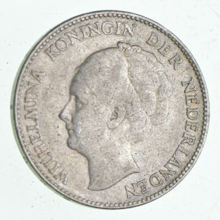 Silver - World Coin - 1931 Netherlands 1 Gulden - World Silver Coin - 10g 016