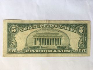 1969 series STAR NOTE $5 Dollar Federal Reserve Note US Currency 5