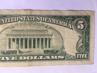 1969 series STAR NOTE $5 Dollar Federal Reserve Note US Currency 6