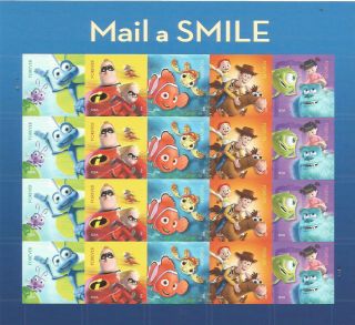 Disney Us Postage Stamps 2 - - Full Block - 20 Stamps - Limited Edition