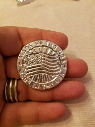 2.  4 Ounces Oz Made In Usa Kzoo.  999 Silver Bullion Hand Pour Round Bar