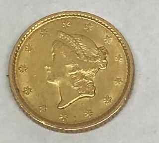 1852 Liberty Head Gold Dollar $1 Type United States Gold Coinage Philadelphia