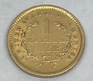 1852 Liberty Head Gold Dollar $1 Type United States Gold Coinage Philadelphia 4