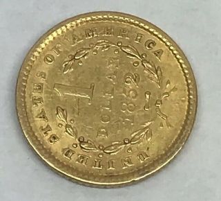 1852 Liberty Head Gold Dollar $1 Type United States Gold Coinage Philadelphia 8