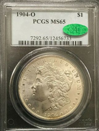 1904 - O Morgan Silver Dollar Pcgs Ms65 With Cac