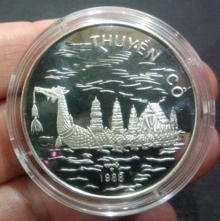 Vietnam 100 Dong 1988 Silver Proof Km.  25.  1 Mintage Only 3,  000