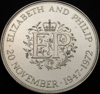 Great Britain 25 Pence 1972 - Silver Wedding - Aunc - 531 ¤