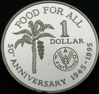 Trinidad And Tobago 1 Dollar 1995 Proof - Silver - Fao - 1060 ¤