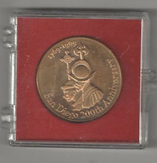 1969 San Diego 200th Anniversary Commemorative Medal Coin Holder