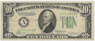 1934 - A $10 Frn Boston Priced Right (inv 820)