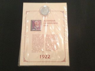 1922 Peace Silver Dollar Coin - Alexander Graham Bell Dies And Stamp