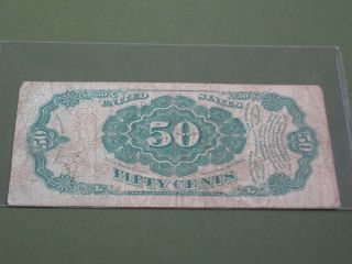 US PAPER MONEY FRACTIONAL CURRENCY 50 FIFTY CENTS SERIES OF 1875 2