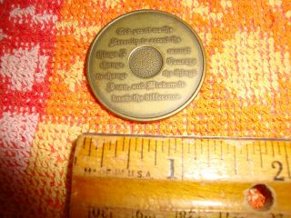 Vintage ALCOHOLICS ANONYMOUS BRONZE To Thine Own Self Be True COIN Twenty Years 3