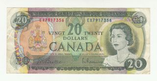 Canada 20 Dollars 1969 Circ.  P89a Qeii @