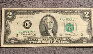 $2 Star Note And Low Serial Number $2 Bill Series 1976