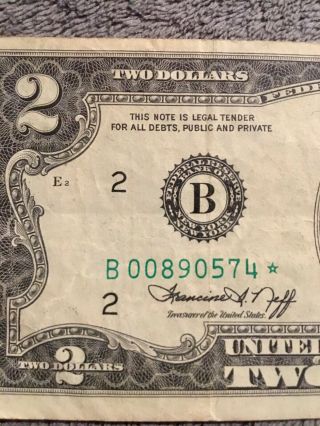 $2 Star Note And Low Serial Number $2 Bill Series 1976 2