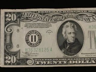 1934 C $20 Federal Reserve Note St.  Louis XF, 2