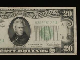 1934 C $20 Federal Reserve Note St.  Louis XF, 3