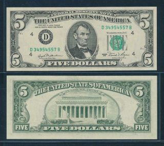 [99516] United States 1981 5 Dollars Bank Note Unc P469a