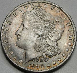1884 - O $1 Morgan Silver Dollar,  Toned,  BU,  UNC,  90 Silver,  2634 3