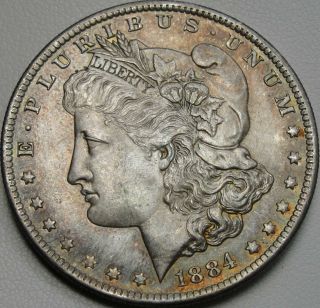 1884 - O $1 Morgan Silver Dollar,  Toned,  BU,  UNC,  90 Silver,  2634 4