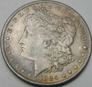 1884 - O $1 Morgan Silver Dollar,  Toned,  BU,  UNC,  90 Silver,  2634 5