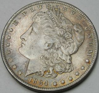 1884 - O $1 Morgan Silver Dollar,  Toned,  BU,  UNC,  90 Silver,  2634 6