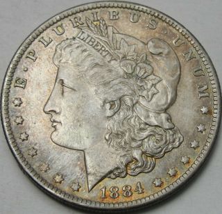 1884 - O $1 Morgan Silver Dollar,  Toned,  BU,  UNC,  90 Silver,  2634 8