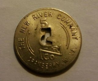 The River Company Coal Script Good For 5 Cents - - Cranberry,  West Virginia
