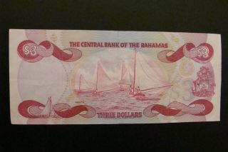 Bahamas 3 Dollars 1974 Crisp 2