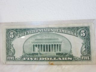 1953 B Series 5 Five Dollar Bill Red Seal Paper Money Currency Legal Tender 2