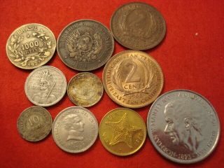 10 South / Central America Coins 1891 - 1993 (1 Proof)