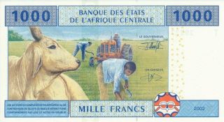 Banque des États de l ' Afrique Afrique Centrale 1000 Francs 2002 Gem U 2