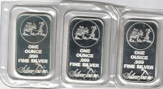 . 999 Fine Silver One Troy Ounce 3 X 