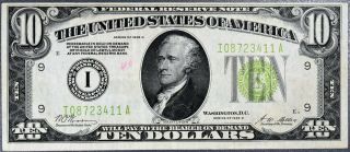 1928 - B $10 Dollar Federal Reserve Note Frn Minneapolis Fr 2002 - I Gr: Au A1285