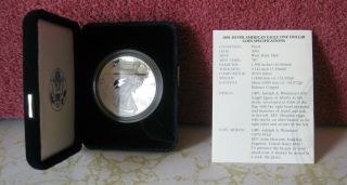 2001 W U.  S.  Silver American Eagle Some Toning With Box And
