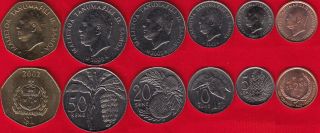 Samoa Set Of 6 Coins: 2 Sene - 1 Tala 2000 - 2002 Unc