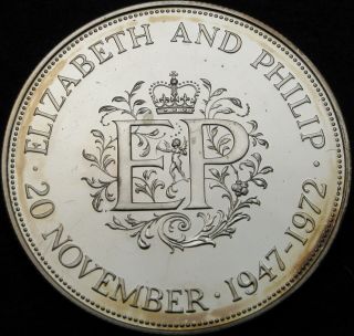 Great Britain 25 Pence 1972 - Silver Wedding - Aunc - 242 ¤