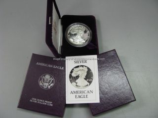 1986 S Proof Silver American Eagle Dollar Us $1 Ase Coin