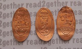 Disneyland Pressed Penny Set Main Street Usa Critter Country Mickey Sorcerer