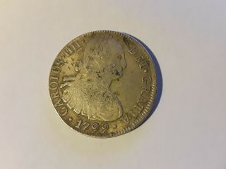 1799 8 Reales Carolus Iiii Dei Gratia Hispan Et Ind Rex 8r F M Few Stamps