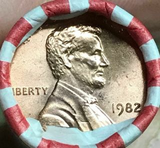 1982 P Date Lincoln Cent Roll Penny Not Sure If L,  Or S,  Dated