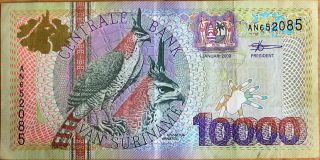 Surinam Suriname 10000 Gulden 2000 (birds)