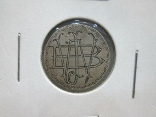 Barber Dime Silver Love Token From Jewelry - J.  W.  B.