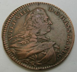 HESSE - CASSEL (German State) 3 Heller 1755 - Copper - Wilhelm VIII.  - VF - 3238 2