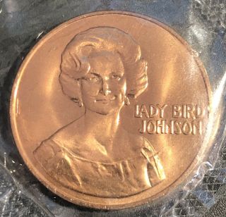 1984 Lady Bird Johnson First Lady Commemorative U.  S.  Medal - -