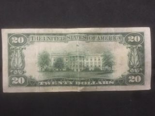 1934A (G) FEDERAL RESERVE NOTE TWENTY DOLLAR BILL.  $20.  00 2