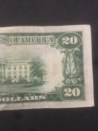 1934A (G) FEDERAL RESERVE NOTE TWENTY DOLLAR BILL.  $20.  00 8